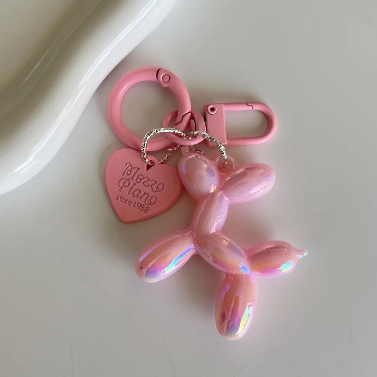 Jelly Balloon Dog Keychain - Cute Cartoon Dog Pendant Charm for Keys, Bags & Unisex Gifts