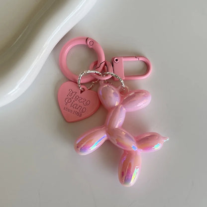 Jelly Balloon Dog Keychain - Cute Cartoon Dog Pendant Key Ring Gift for Unisex
