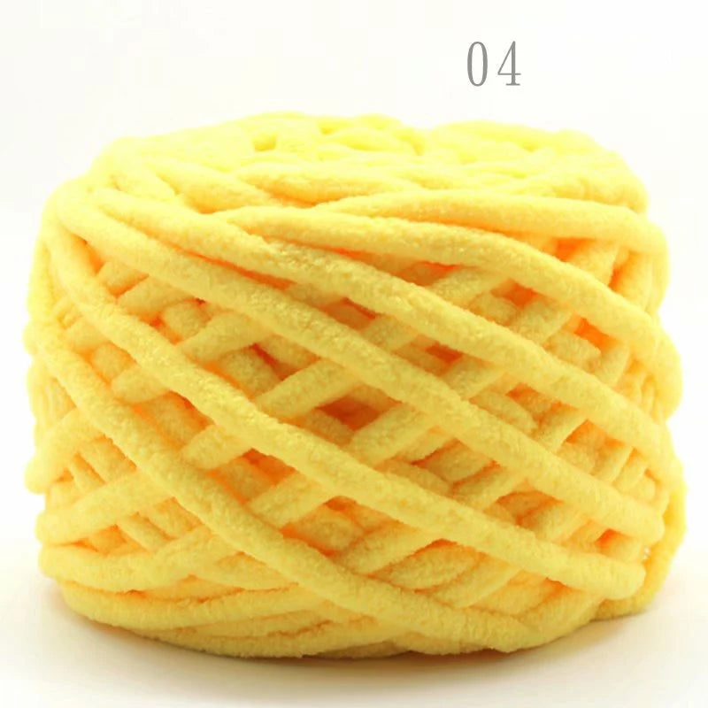 3PCS 300g Soft Chenille Knitting Yarn – Thick Ice Strip Cotton Wool Yarn for DIY Handmade Blankets, Scarves & Craft Projects