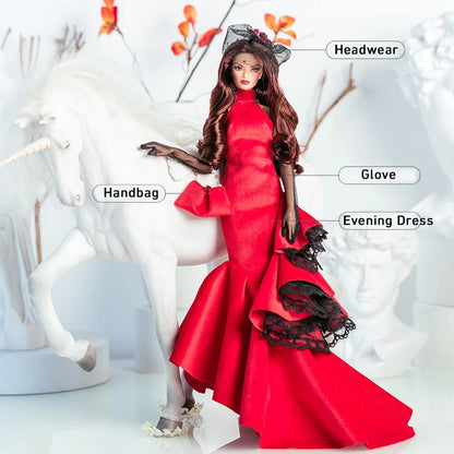 32cm Supermodel Doll Clothes Set — Fashion Evening Dress & Accessories for DIY Toys & Collector Gift