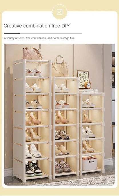Stackable Shoes Rack Organizer – Multi-Layer Adjustable Shoe Cabinet for Space Saving Home Storage