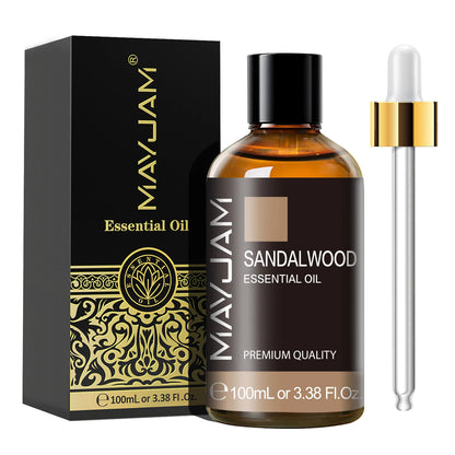 MAYJAM 100ml Essential Oil with Dropper - Sandalwood, Lavender, Eucalyptus & Vanilla for Humidifiers & Candles