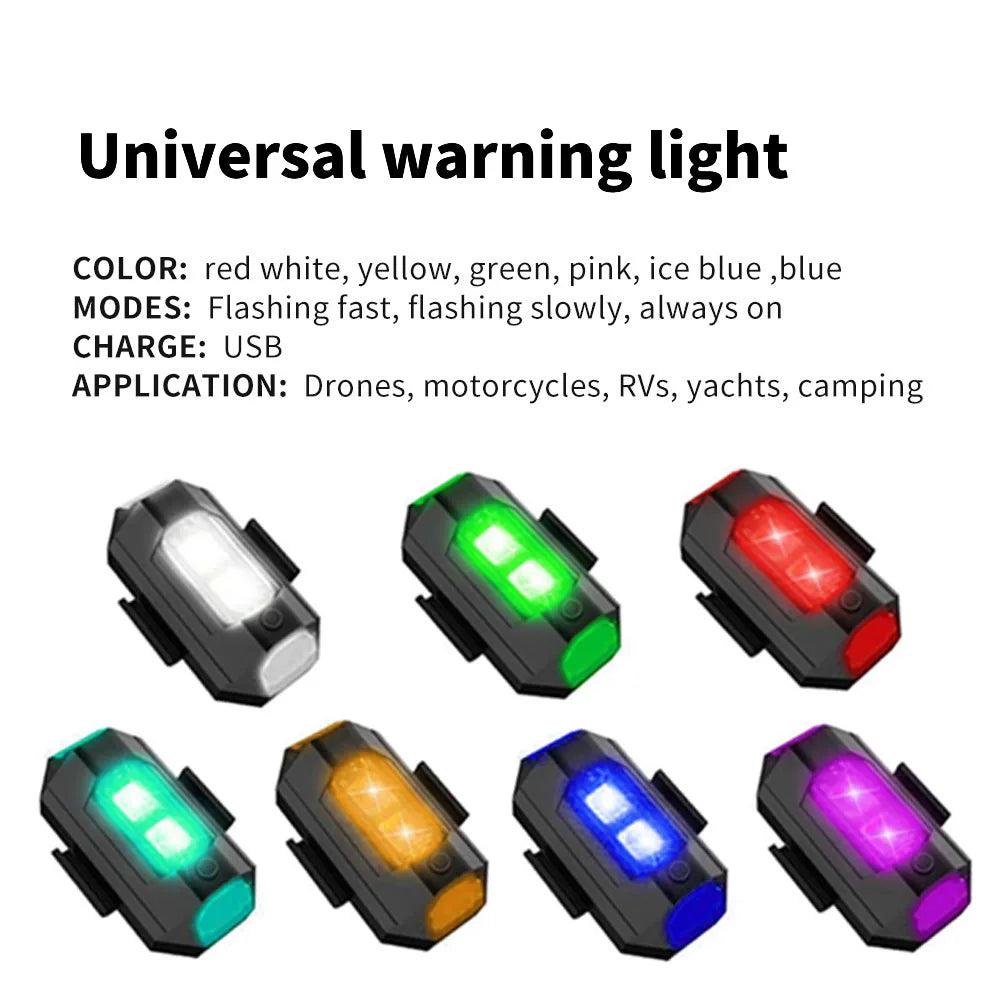 USB LED Motorcycle & Drone Strobe Light | Anti-Collision Mini Flashing Warning Signal | Night Flying Bike & Aircraft Light