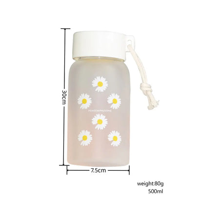 500ml BPA-Free Plastic Transparent Water Bottle - Portable Outdoor Sports Cup with Rope - Student Mug