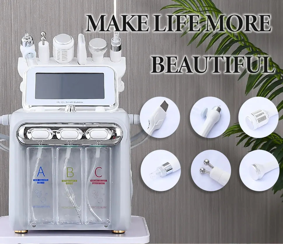Professional Hydro Dermabrasion Machine – Skincare & Face Care Radiofrequency Facial Cleaning with Hydra Beauty Small Bubble Device