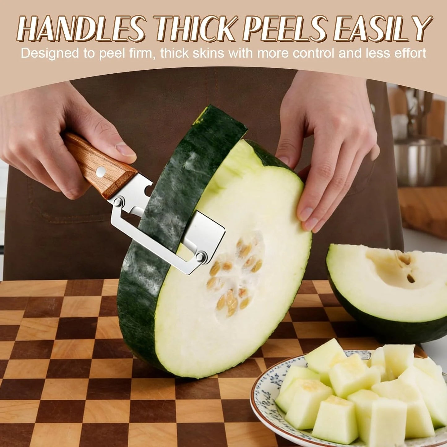 3-in-1 Vegetable Peeler - Stainless Steel Fruit Peeler, Shredder & Slicer