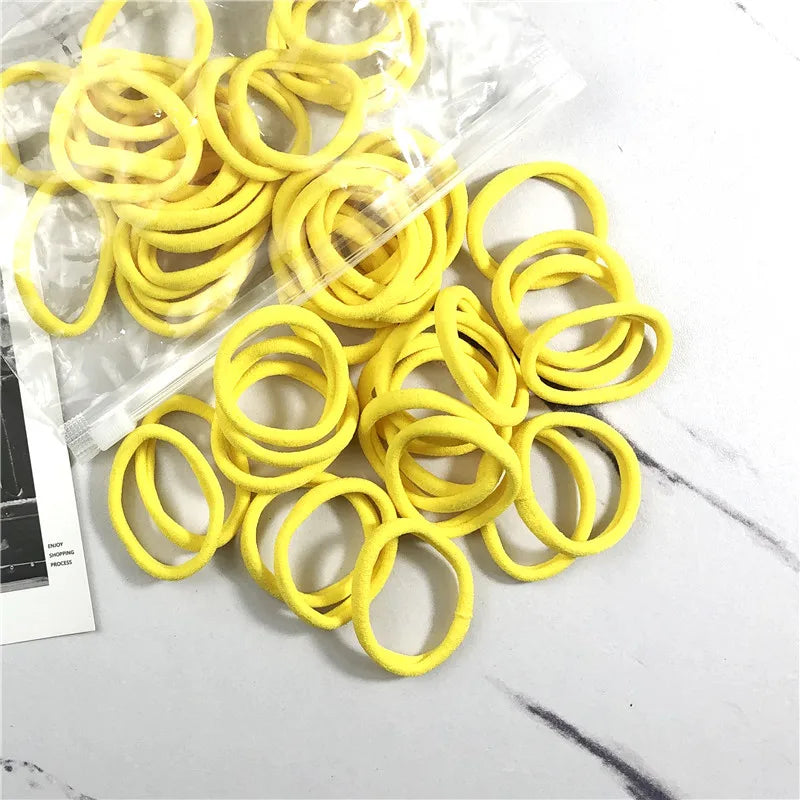 20/50PCS Hair Bands for Women & Girls - 4cm Elastic Rubber Ties, Simple Ponytail Holders & Hair Accessories