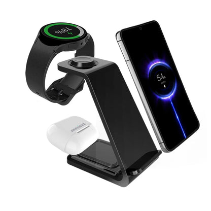 3 in 1 Wireless Charger Stand - Fast Charging Dock for Samsung Phones, Galaxy Watch 7/8/9, and AirPods Pro