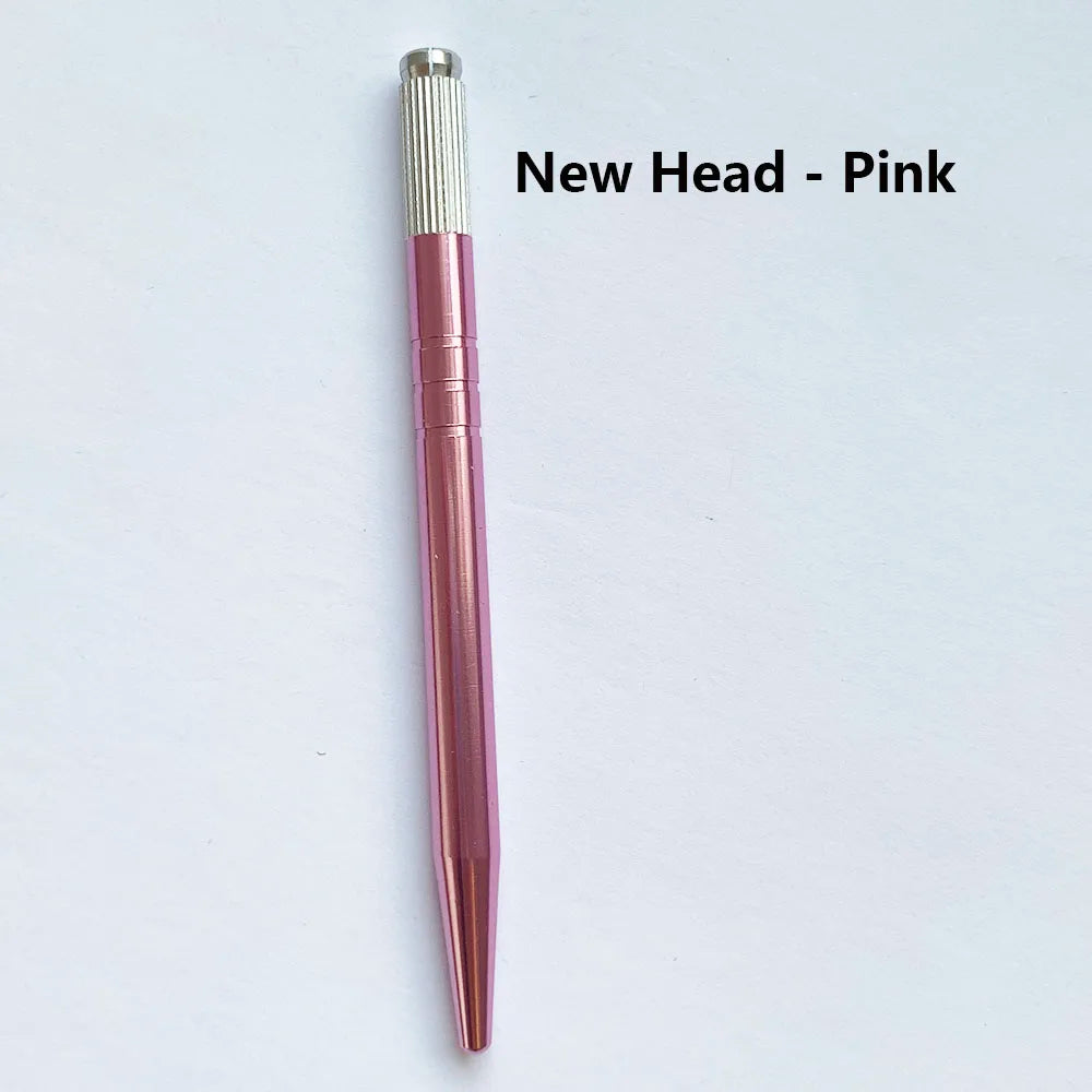 10pcs Permanent Makeup Eyebrow Tattoo Pens — Manual Tebori Microblading Stainless Steel Lock-Pin Tools