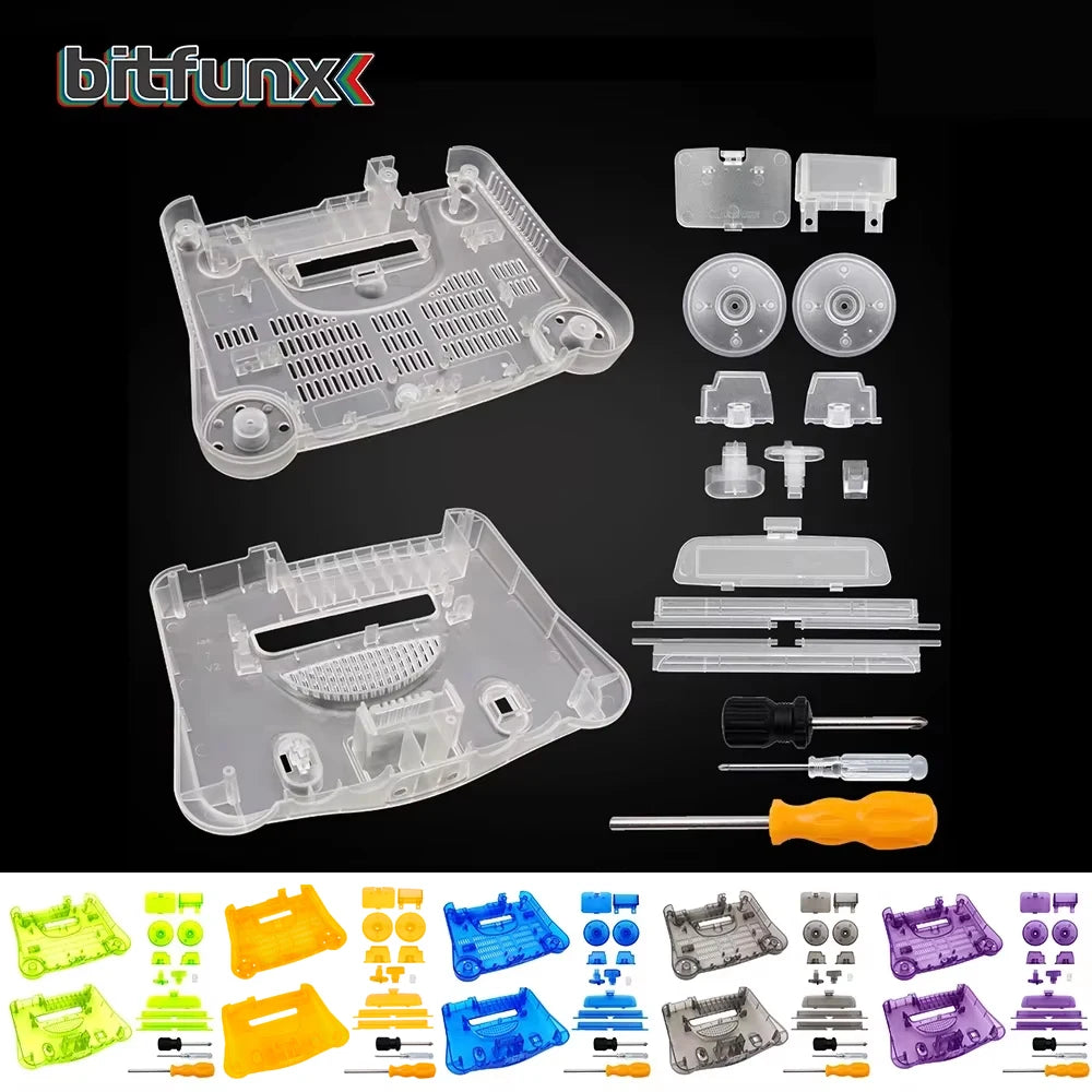 Bitfunx Translucent Replacement Plastic Shell Case for N64 Nintendo 64