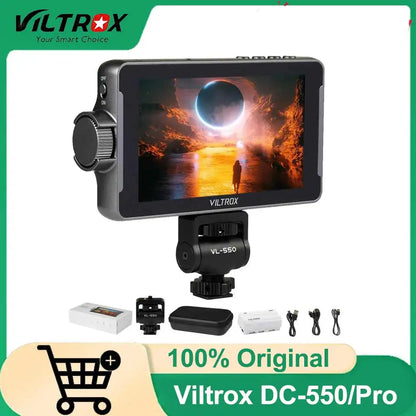 VILTROX DC-550 Pro 5.5" 4K Field Monitor - 1920×1080 HDMI Touchscreen Display with 3D LUT for Professional Video Production