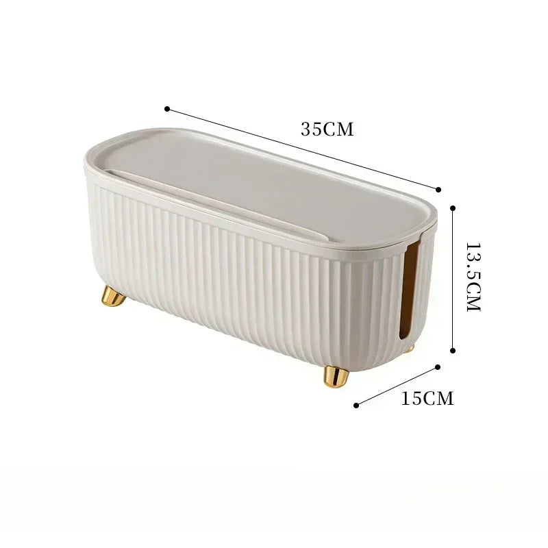 Nordic Style Plug Board & Cable Organizer – Desktop Storage Box for Socket, WiFi Router, Cables & Accessories