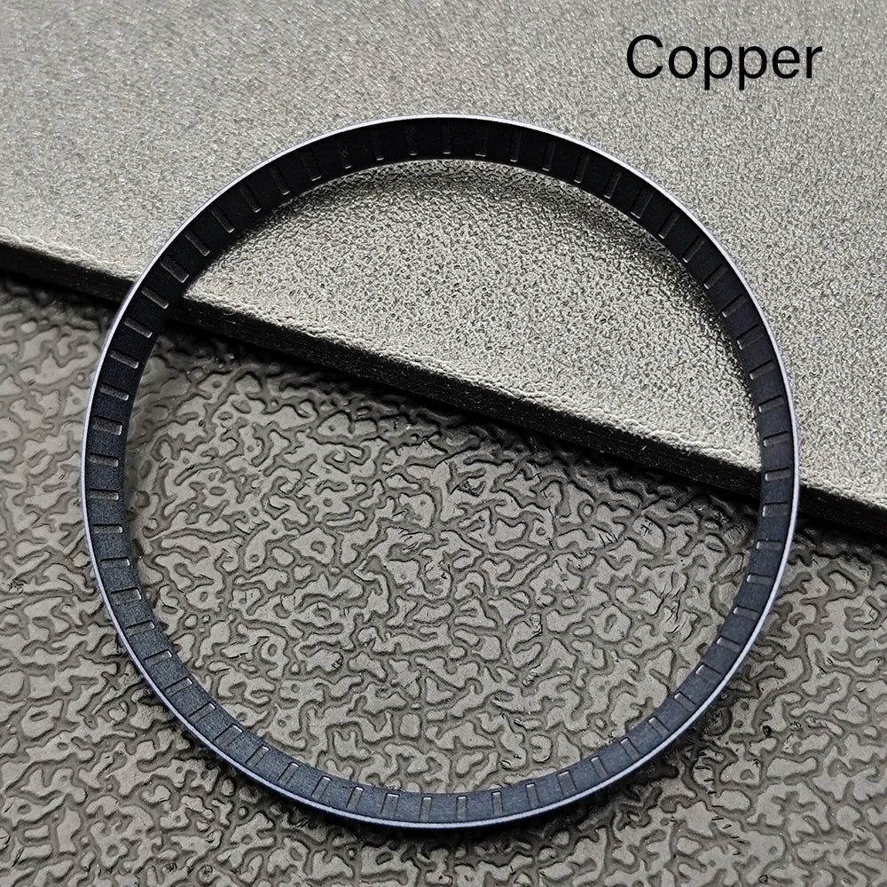 Silver Mod Copper Chapter Ring for NH35 Watch Case - Polished Inner Ring Replacement, 30.3 × 27.3mm Watch Accessory