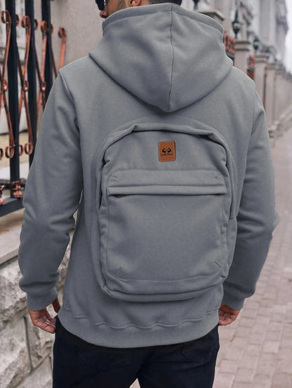 Autumn/Winter Loose Cotton Hoodie – Unisex Casual American Fashion Backpack Style