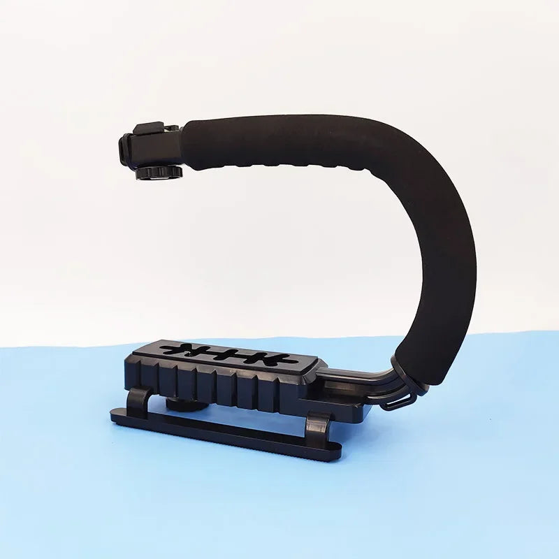 U-Shaped Handheld Camera Stabilizer — Video Grip for DSLR, Nikon, Sony, SLR, and GoPro, Portable Steadicam