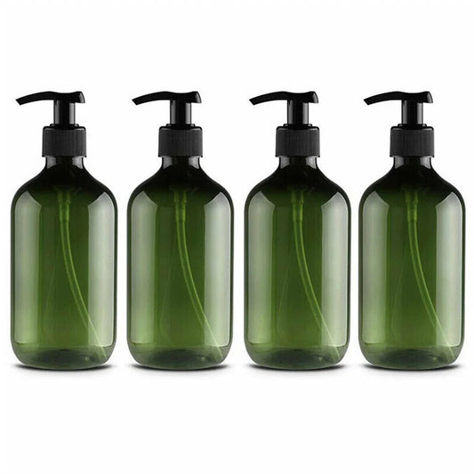 4pcs 500ml Soap Dispenser Pump Bottles – Thickened Refillable Shampoo, Lotion, and Soap Containers for Bathroom