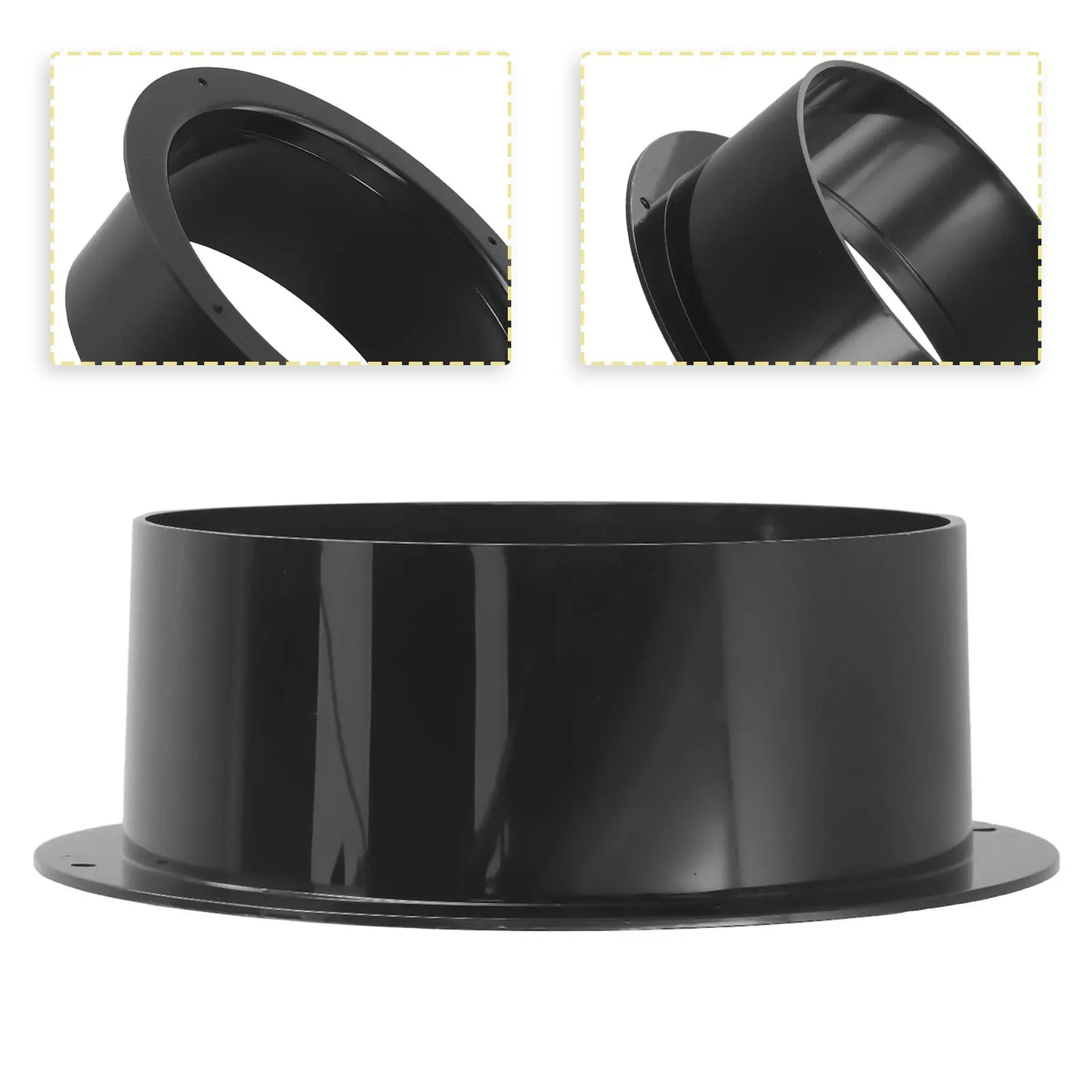 ABS Round Vent Pipe Connector – Wall Flange Duct Adapter for Ventilation Systems (100/125/150mm)