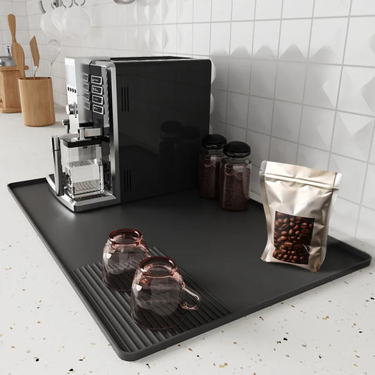 Coffee Machine Silicone Mat Tray | Drain Pad for Bar, Fruits, Vegetables, & Coffee Powder | Dining Table Insulation Protection
