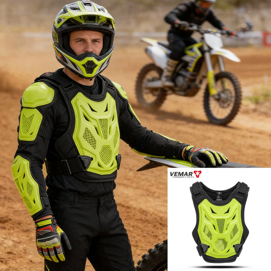 Motorcycle Motocross Racing Vest – Adult Off-Road Armor Chest Protector for Dirt Bike Safety
