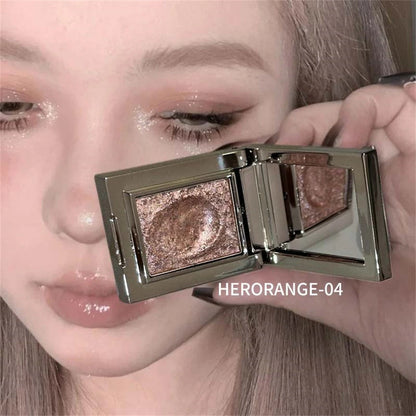 Metallic Glitter Eyeshadow Palette – Sparkling Cream Mousse Shimmer Highlighter in Punk Purple Pearlescent Pigments