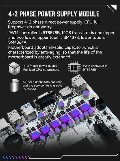 MACHINIST B450 Motherboard - AMD AM4 Mainboard with Dual-Channel DDR4 & M.2 NVME Support for Ryzen 5500/5600/5600G CPU