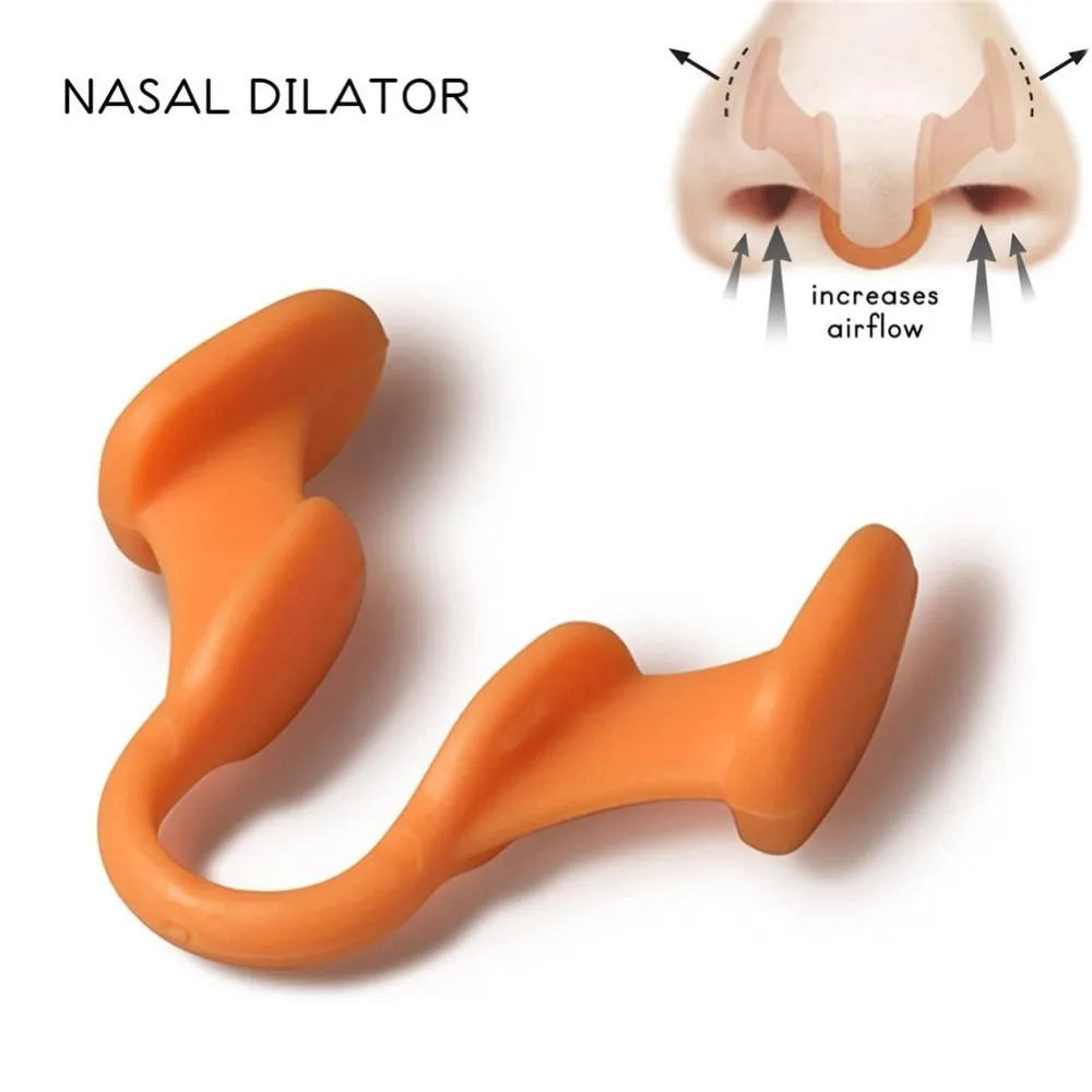 Silicone Nose Clip Anti-Snoring Aid - Nasal Dilator to Stop Snoring, Improve Breathing & Sleep for Rhinitis Relief
