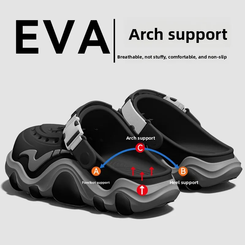 Men’s Arch Support Beach Sandals - Breathable Non-Slip Summer Shoes