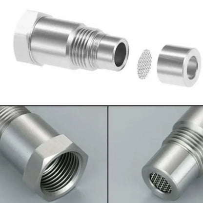 Oxygen O2 Sensor Spacer Adapter M18X1.5 with Filter Screen for Car Modification