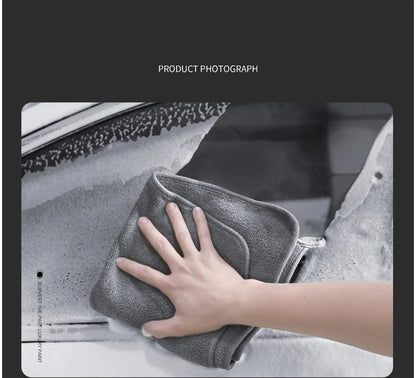 High-End Microfiber Car Wash Towel – Auto Cleaning, Drying & Detailing Cloth with Hemmed Edges for Car Care