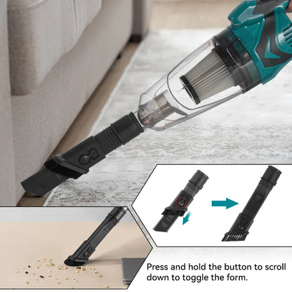 Electric Handheld Cordless Vacuum Cleaner – Wireless High-Power Portable Cleaner for Home & Car, Compatible with Makita Battery Pin