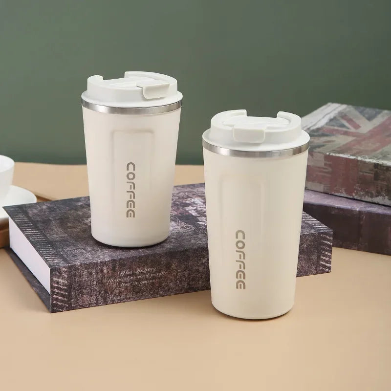 380/510ml Stainless Steel Coffee Cup - Travel Thermal Mug with Leak-Proof Design - Thermos Bottle for Tea and Coffee - Office Business Style