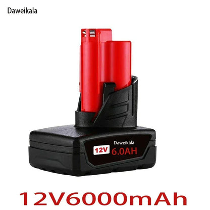 TURPOW 12V 6000mAh Rechargeable Battery for Milwaukee M12 Tools – Compatible with 48-11-2401, 48-11-2402, 48-11-2411, MIL-12A-L