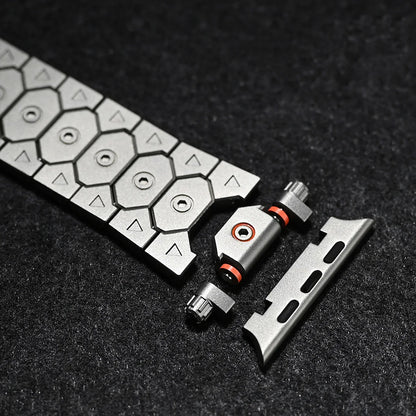 Luxury Titanium Metal Strap for Apple Watch — Stainless Steel Bracelet for Series 5-10 Ultra 2 (42mm-49mm)