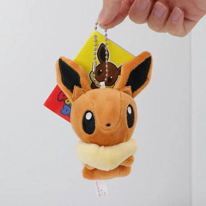 Pokemon Eevee Family Keychains – Plush Toy Pendants of Glaceon, Vaporeon, Sylveon, Espeon & Flareon, Cute Anime Stuffed Dolls, Perfect Birthday Gift