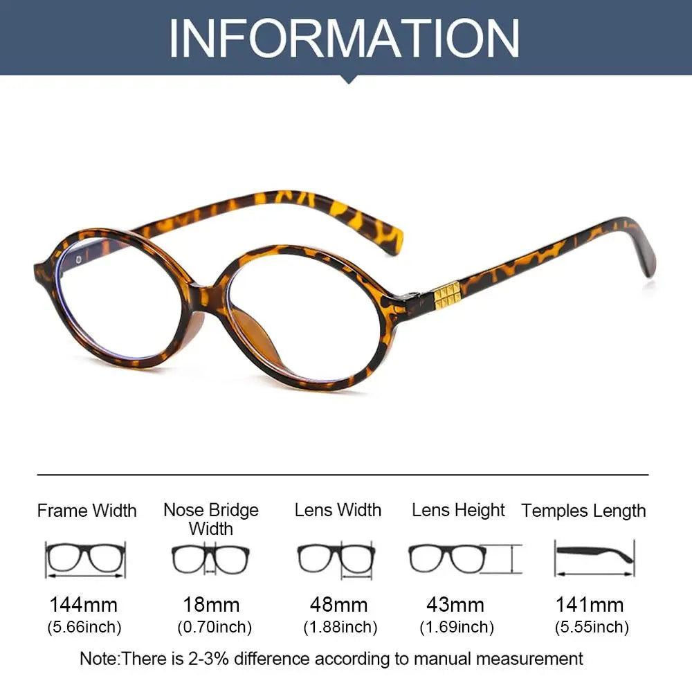 Y2K Retro Oval Frame Glasses for Women - Sweet & Cool Eyewear, Anti-Blue Light Reading & Computer Glasses
