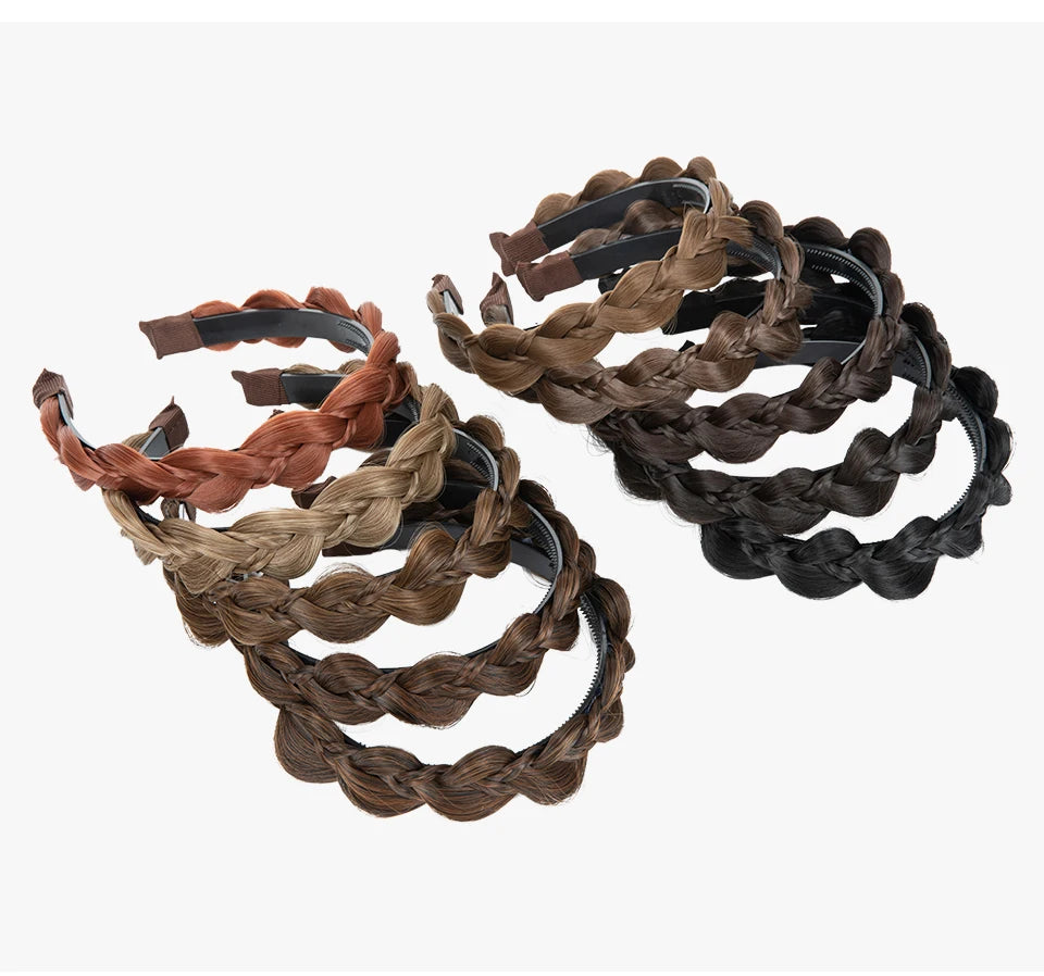 SARLA Synthetic Bohemian Braided Headband – Butterfly Plaited Hairpiece for Women