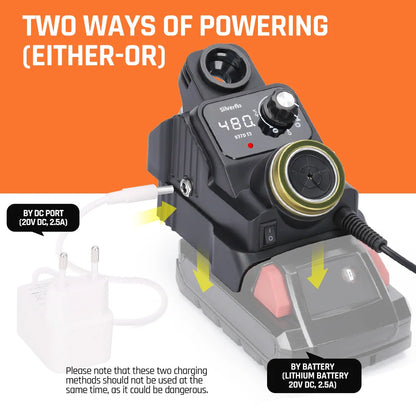 Silverflo 937D-I Cordless Soldering Station – Solder Iron with Sleep Mode, Compatible with DEWALT, Milwaukee, MAKITA 18/20V Batteries