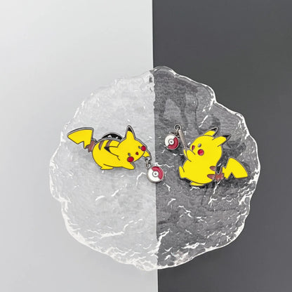 Cute Yellow Cartoon Animal Enamel Pin - Metal Dangle Charm Brooch for Backpacks, Clothing, Hats & Gifts