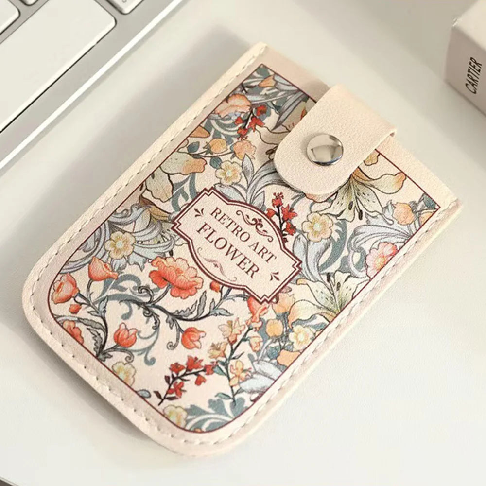Laminated Mini Card Wallet - Pull-Out RFID Blocking Credit & Business Card Holder with PVC ID Card Case