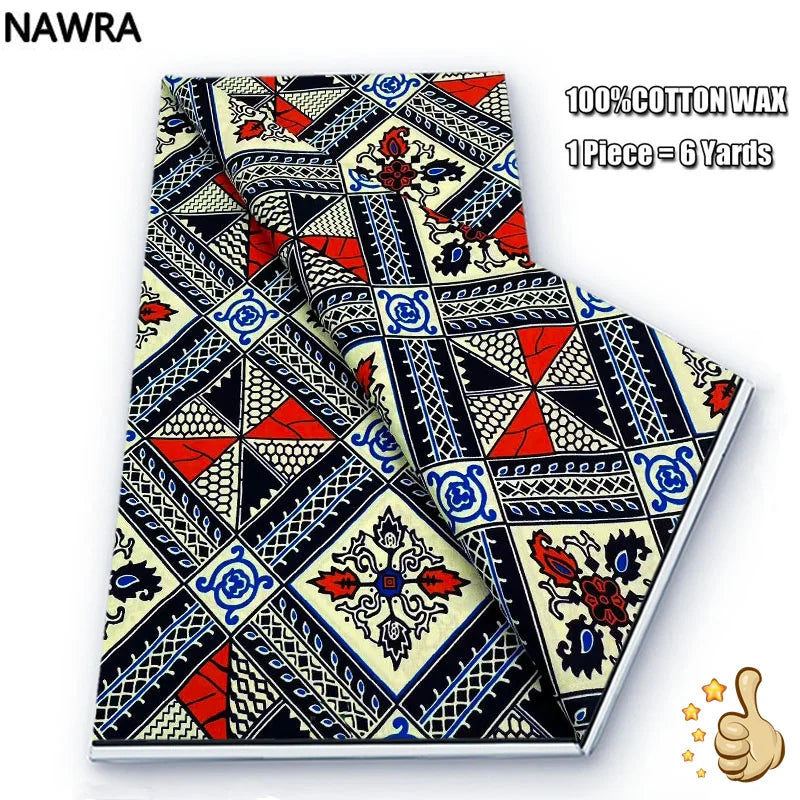 100% Cotton African Wax Print Fabric - High Quality Original Real Wax Ankara Batik Pagne Nigeria Style Sewing Fabric
