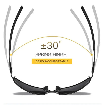 Aoron Polarized Sunglasses — Unisex Driving Mirror Sun Glasses with Metal Frame & UV400