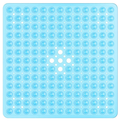 53×53cm Square PVC Shower Mat – Anti-Slip Bath Floor Pad with Suction Cups for Safety in Bathtub & Bathroom