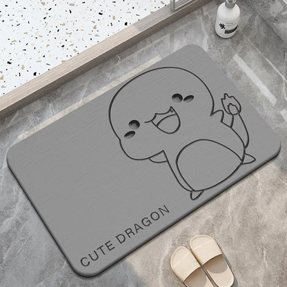 Diatom Mud Bathroom Floor Mat – Dirt-Resistant, Water-Absorbing, Non-Slip & Wear-Resistant for Bathtub & Sink