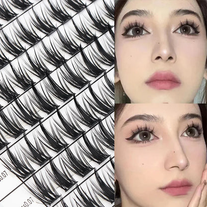 Individual Lash Extensions Kit – DIY Cluster Eyelash Book, False Lashes for Home Makeup