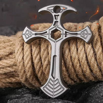 EDC Tactical Cross Pendant - Compact Outdoor Utility & Everyday Carry Accessory