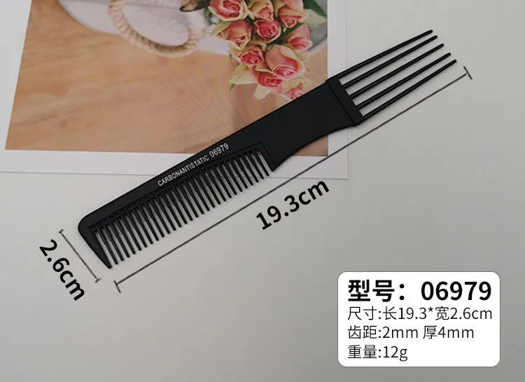 Professional Stainless Steel Hair Tail Comb – Fine Teeth Salon Styling Comb, Spiked Hair Care Tool for Barbers