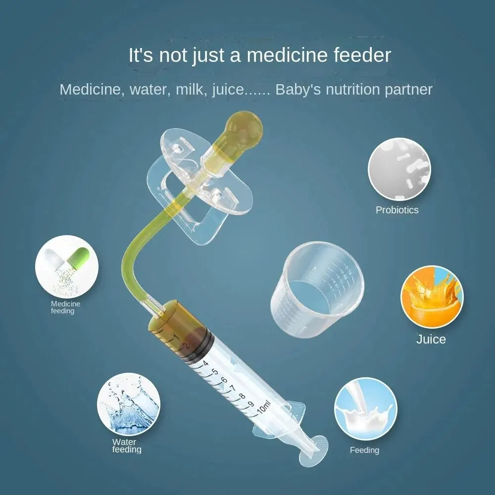 Baby Medicine Dispenser Kit - 10ml Oral Syringe and Liquid Dropper Feeder for Infants and Toddlers