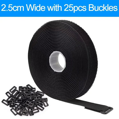Reusable Nylon Hook & Loop Cable Ties – Adjustable Self-Adhesive Fastening Straps for Cord Management (5M/10M)