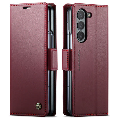 Magnetic PU Leather Phone Case for Samsung Galaxy Z Fold 7/6/5 — Fold6/5 5G Wallet Card Holder Shockproof Cover