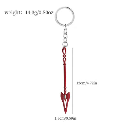 Neon Genesis Evangelion Spear of Cassius Keychain - 12cm EVA-06 Cosplay Cross Pendant Keyring Anime Accessory